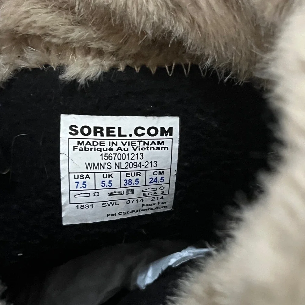 Sorel Women Tivoli High II snow boots blue laces. 7.5 Fur‎ Trim